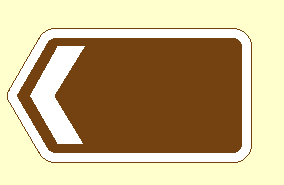 Road and traffic signs - What does a sign with a brown background show?