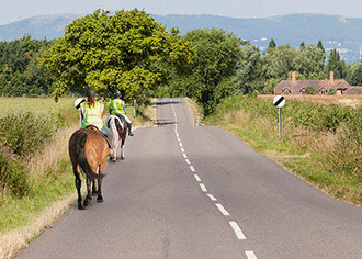 Vulnerable road users - What should you do when you see these horse riders in front?