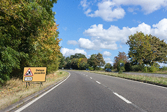 Hazard awareness - You're driving on this dual carriageway. Why may you need to slow down?