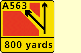 Road and traffic signs - You're driving through roadworks. What information does this sign give you?