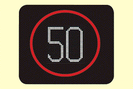 Road and traffic signs - You're on a smart motorway. What does it mean when a mandatory speed limit is displayed above the hard shoulder?