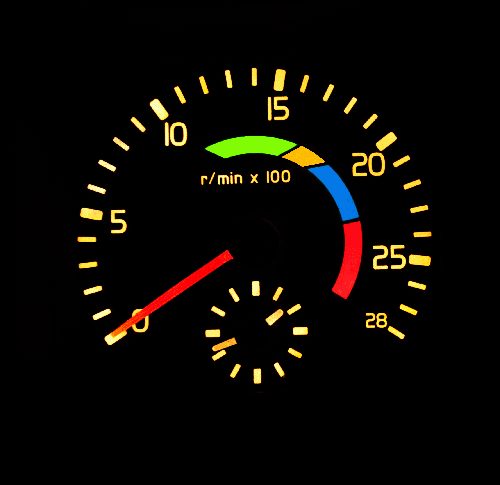 Braking systems - Which coloured band on the rev counter makes the best use of engine braking?