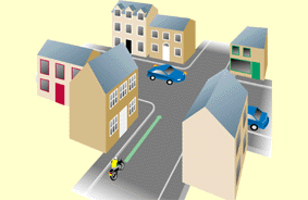 Motorcycle handling - What should the motorcyclist do as they approach this junction?