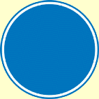 Road and traffic signs - What messages are given by circular traffic signs that have a blue background?