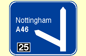 Road and traffic signs - What does '25' mean on this motorway sign?