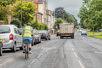 Hazard awareness - What's the main hazard you should be aware of when following this cyclist?