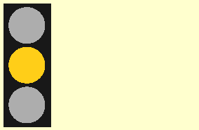 Road and traffic signs - You see this traffic light ahead. Which light or lights will come on next?