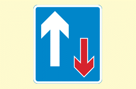 Road and traffic signs - What should you do when you see this sign ahead?