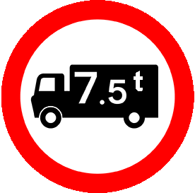 Road and traffic signs - You're driving a fully loaded coach that's 12 metres long. What should you do when you approach this sign?